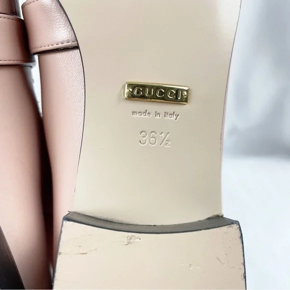 Gucci Marmont GG Double G Logo Loafers Pink EU 36.5 Leather - Picture 10 of 11